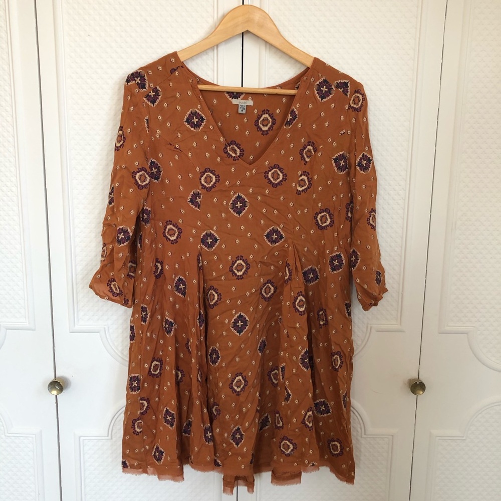UO Ikat Printed Babydoll Dress